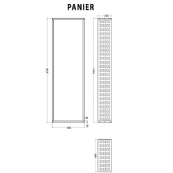 PANIER PERFORE EN ACIER PEINT BLANC 600x250x1918mm