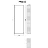 PANIER PERFORE EN ACIER PEINT BLANC 600x250x1918mm