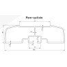 PROFIL PARE CYCLISTES ALUMINIUM  LAQUE NOIR  L5000mm