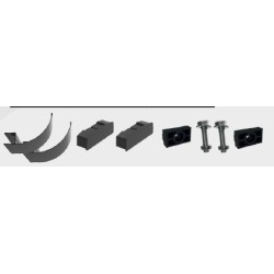 KITS D'EMBOUTS (H100mm) pour barre Pare-cyclistes aluminium laqué noir