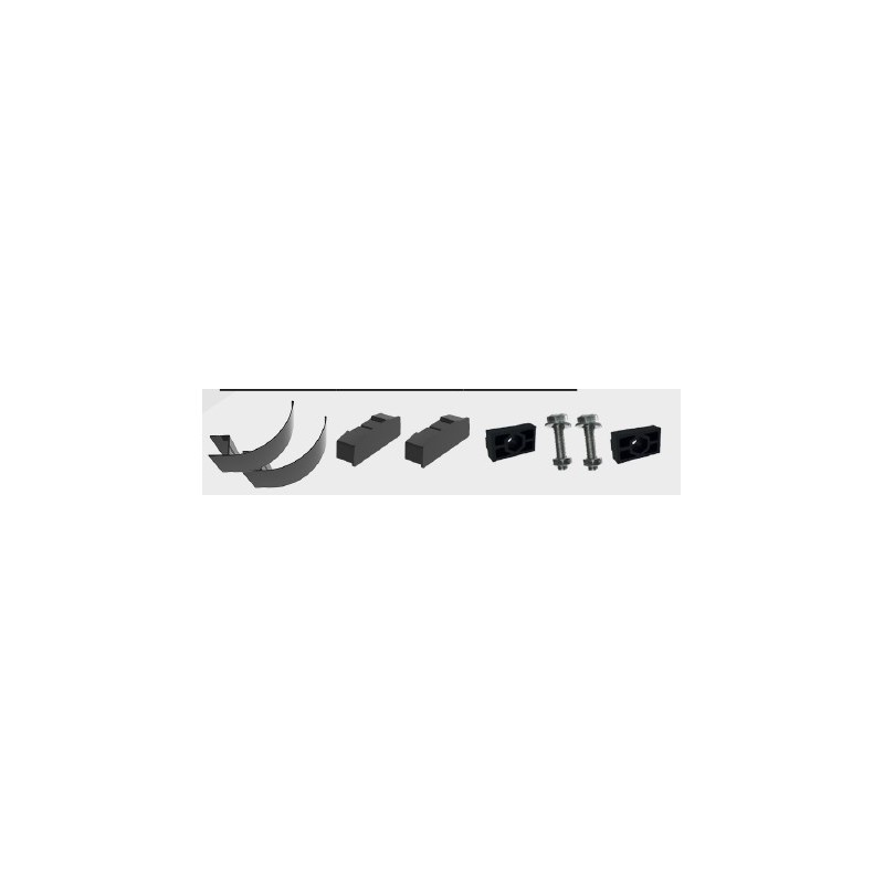 KITS D'EMBOUTS (H100mm) pour barre Pare-cyclistes aluminium laqué noir