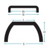 AILE PLASTIQUE 870x260x450mm MEPLAT REBORD BLANC
