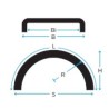 AILE PLASTIQUE 430x1900x1300mm REBORD BLANC