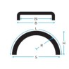AILE PLASTIQUE AVEC BORD BLANC 670x2125x1340mm