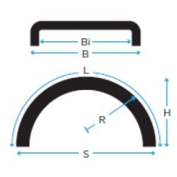AILE PLASTIQUE 650x1900x1280mm  REBORD BLANC