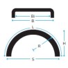 AILE PLASTIQUE 650x1900x1280mm  REBORD BLANC