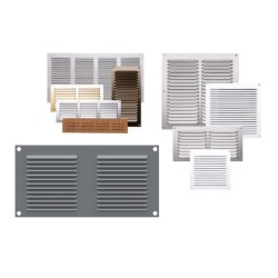 GRILLE D'AERATION EN ALUMINIUM H200x200 mm Argent