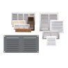 GRILLE D'AERATION EN ALUMINIUM H200x200 mm Argent