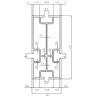 PROFIL DE SOUS BASSEMENT LONGERON HAUTEUR 110/ ALU BRUT / Longueur 5,8m