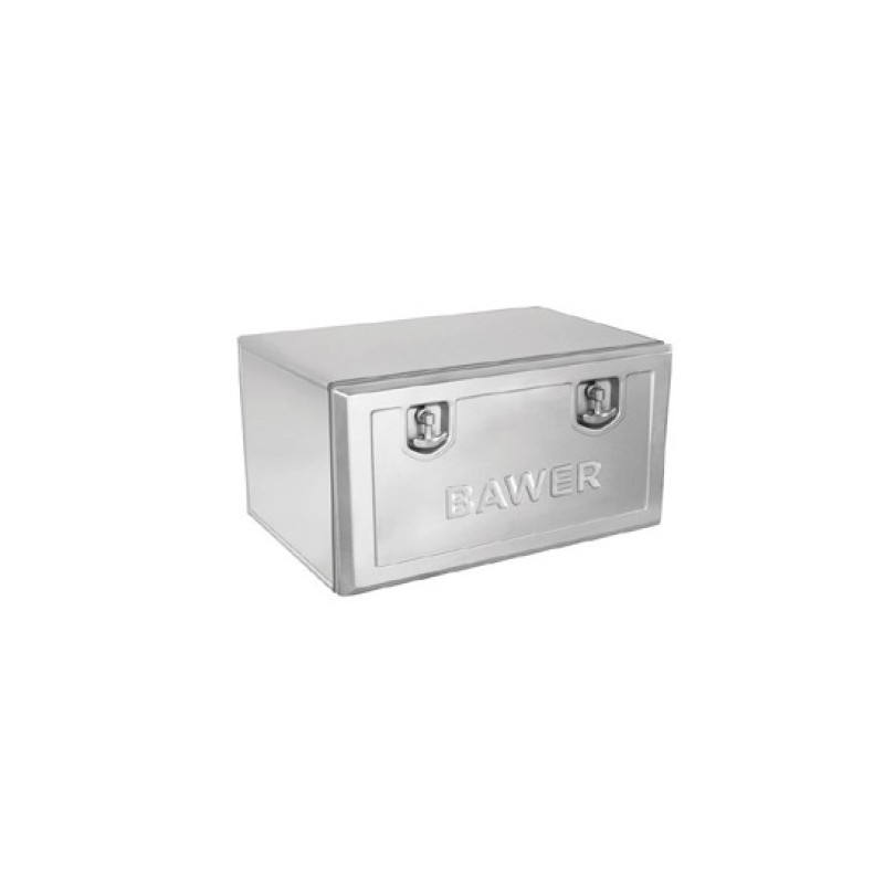 COFFRE ALUMINIUM ET PORTE ACIER INOX MATE  1000x500x500mm GAMME CLASSIQUE