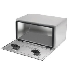 COFFRE ALUMINIUM ET PORTE ACIER INOX MATE  1000x500x500mm GAMME CLASSIQUE