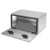 COFFRE ALUMINIUM ET PORTE ACIER INOX MATE  1000x500x500mm GAMME CLASSIQUE