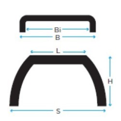AILE PLASTIQUE 510x1770x1000mm REBORD BLANC