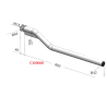 SUPPORT D'AILE - TUBES DE FIXATION DEPORTES D42 L800 AG 2 COUDES