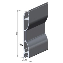 PROFIL INFERIEUR ANODISE L190 RESMA
