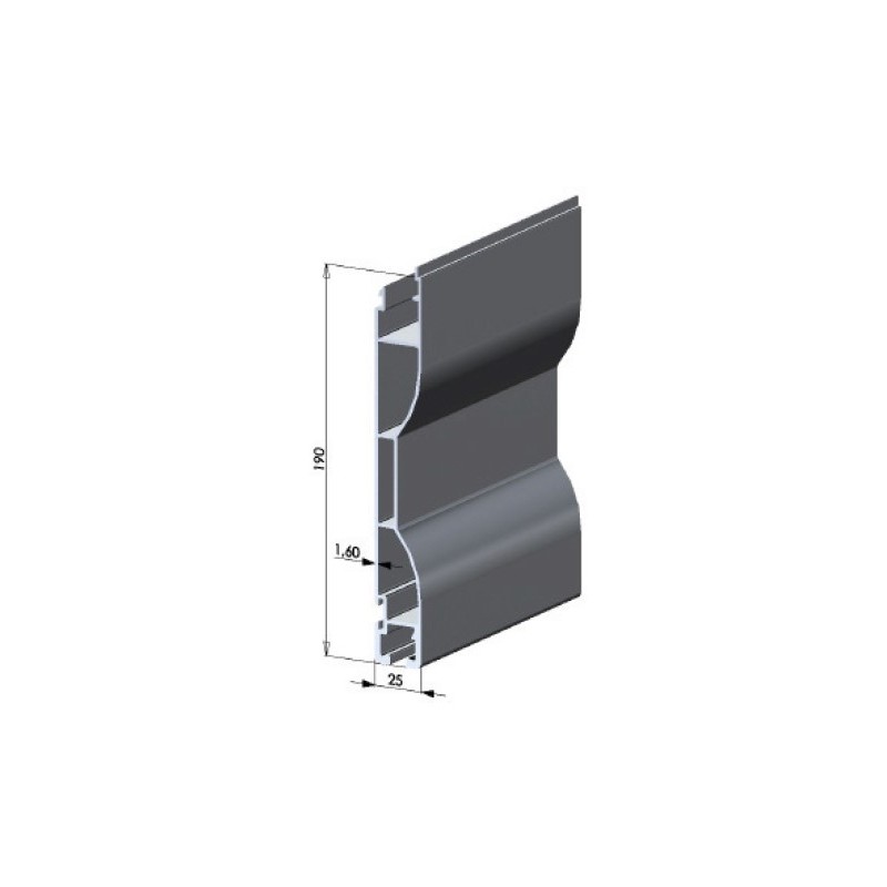 PROFIL INFERIEUR ANODISE L190 RESMA
