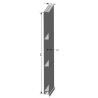 PROFIL MONOBLOC ALUMINIUM POUR RIDELLE EN 25 MM HAUTEUR 400  ANODISE  LG 6,5M