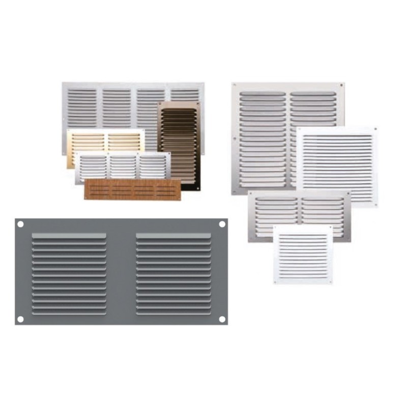 GRILLE DE VENTILATION H150x300mm Argent 0,8m