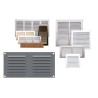 GRILLE VENTILATION H150x150mm BLANC