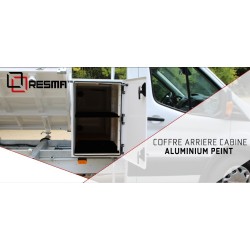COFFRE ARRIERE CABINE EN ALU PEINT BLANC 600 x1290x2000mm