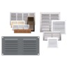GRILLE VENTILATION EN ALUMINIUM H150x300 FINITION ARGENT 0,8m