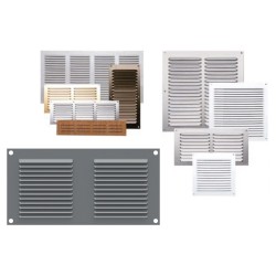 GRILLE DE VENTILATION EN ALUMINIUM H150x150 mm FINITION Blanc