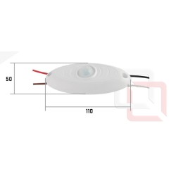 DETECTEUR DE MOUVEMENTS 12/24V - 5A - PLASTIQUE IP67