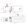 CENTRALE HYDRAULIQUE 12V / RESERVOIR 8 L + COMMANDE
