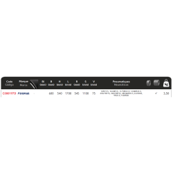 AILE PLASTIQUE 1700x1100x545mm Simple essieu bordure blanche