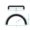 AILE PLASTIQUE 1840x1160x580mm Simple essieu bordure blanche