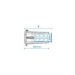 COUPLE D'ETRIERS EN ACIER PEINT NOIR - 2 MM 420X136X44