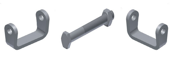 Chapes à souder pour pentures