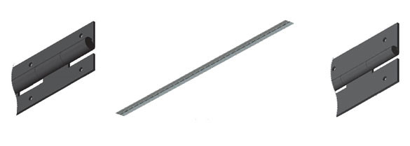 Charnières piano acier inox