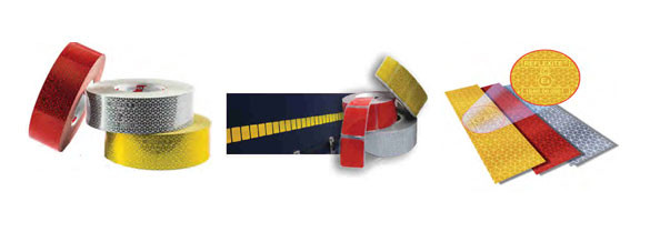 Bandes rétro-réfléchissantes prismatiques