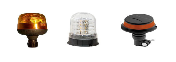 Gyrophares à leds / à ampoules / base plate / sur tige