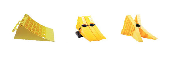Cales de roues en plastique